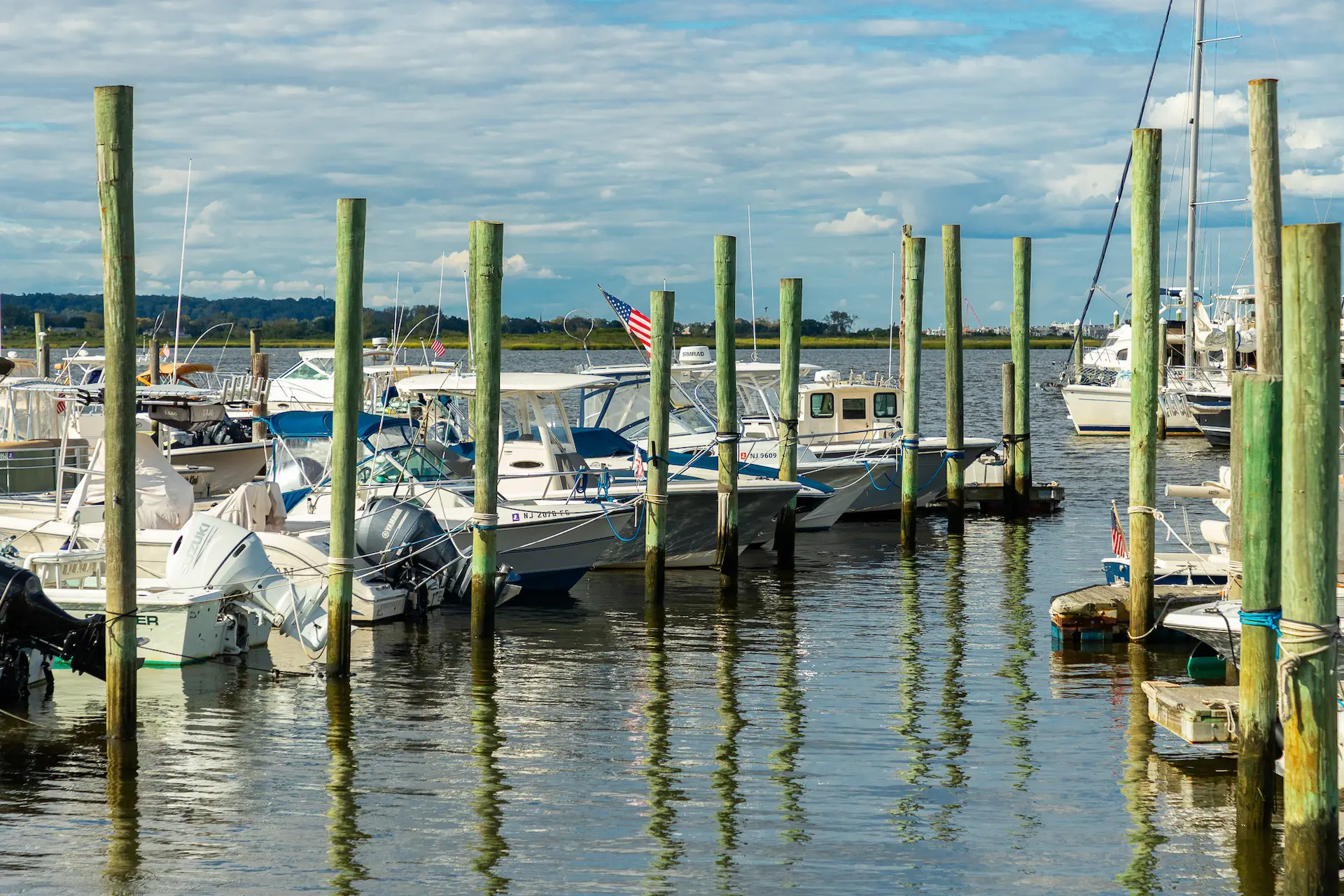 Boats docked at a marina near Long Branch | Offsite Photography